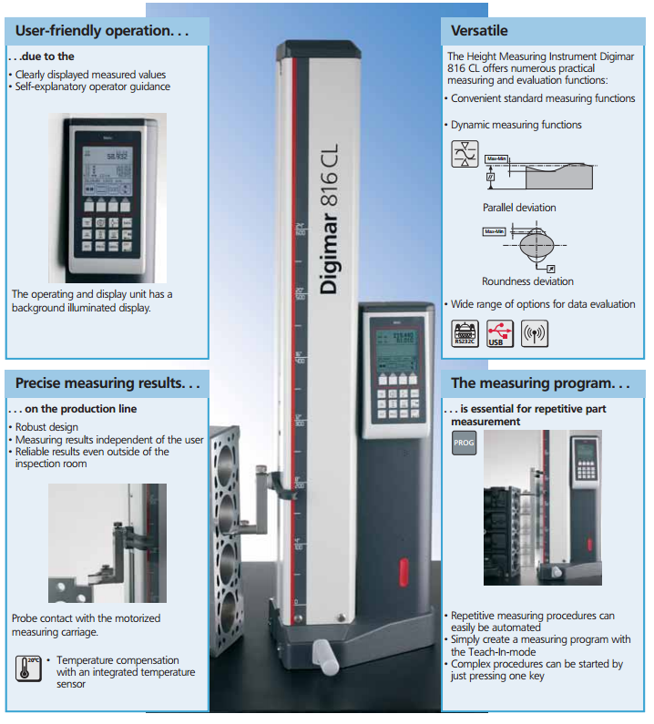 德國馬爾MAHR Digimar 816 CL 測高儀