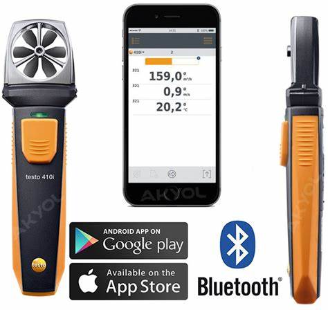 testo 410i無(wú)線迷你葉輪式風(fēng)速測(cè)量?jī)x