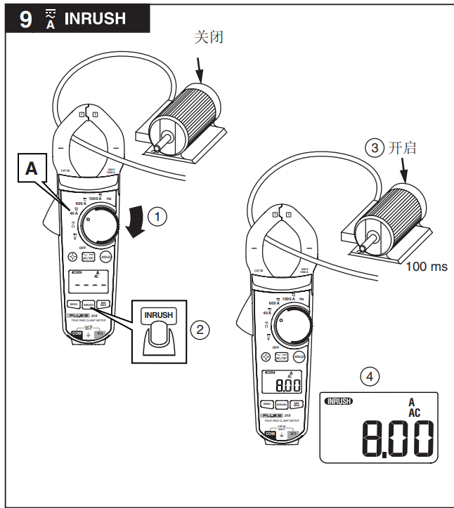 Fluke 317電流表用戶手冊步驟9