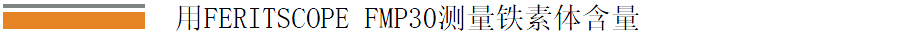 用FERITSCOPE FMP30測 量鐵素體含量 