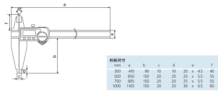 數(shù)顯卡尺M(jìn)arCal 18 EWR尺寸